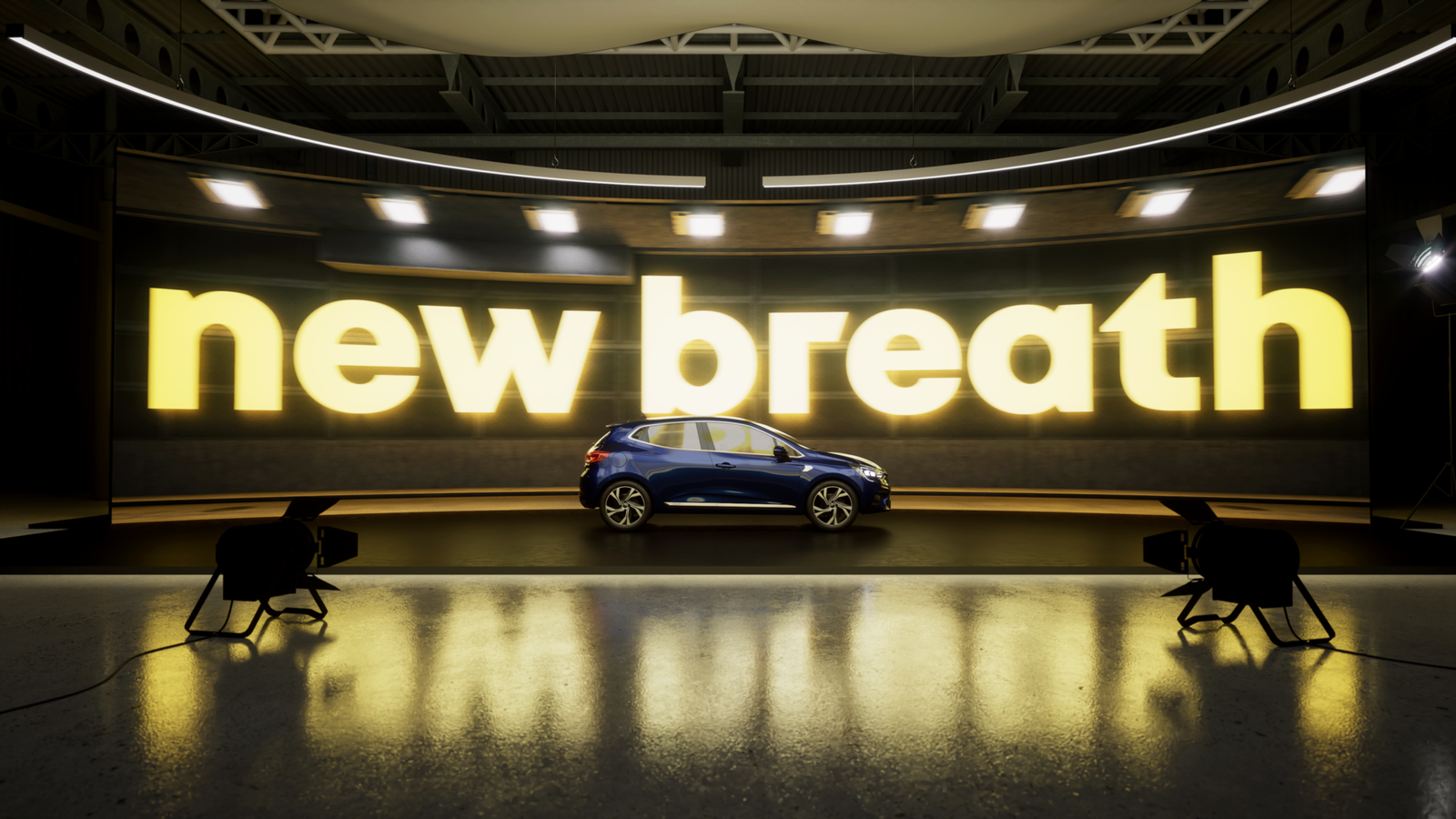Reveal Renault Clio 5.1 – image du film 3D sous Unreal Engine (vue 3)