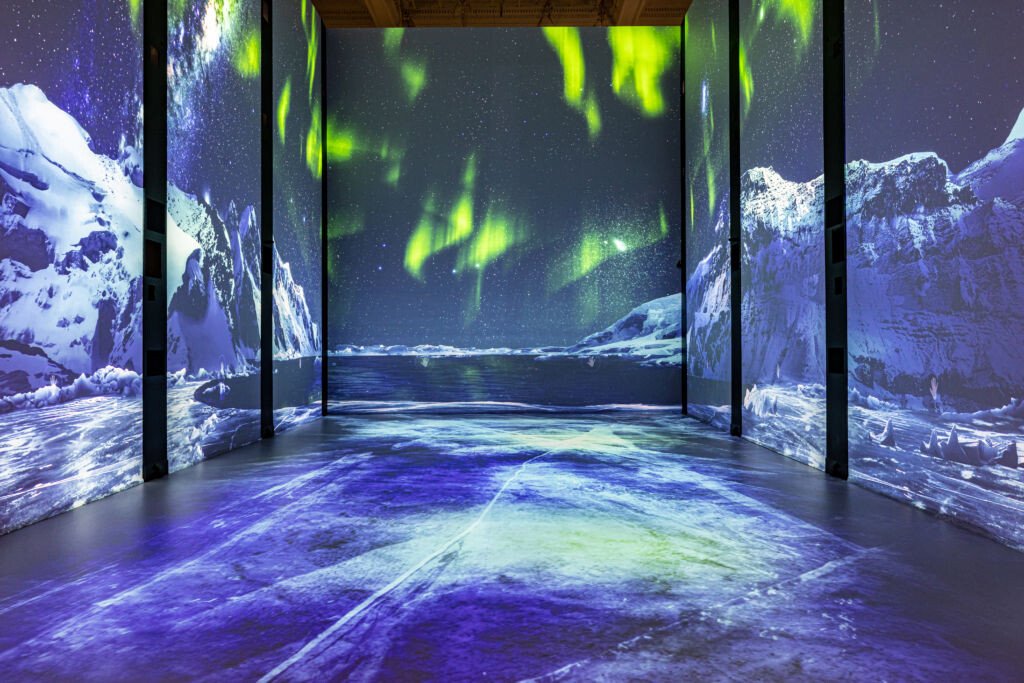 Mission Polaire, Musée océanographique de Monaco – effets visuels 3D, espace immersif du pôle Nord au pôle Sud (vue 1)
