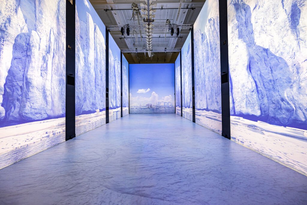 Mission Polaire, Musée océanographique de Monaco – effets visuels 3D, espace immersif du pôle Nord au pôle Sud (vue 3)