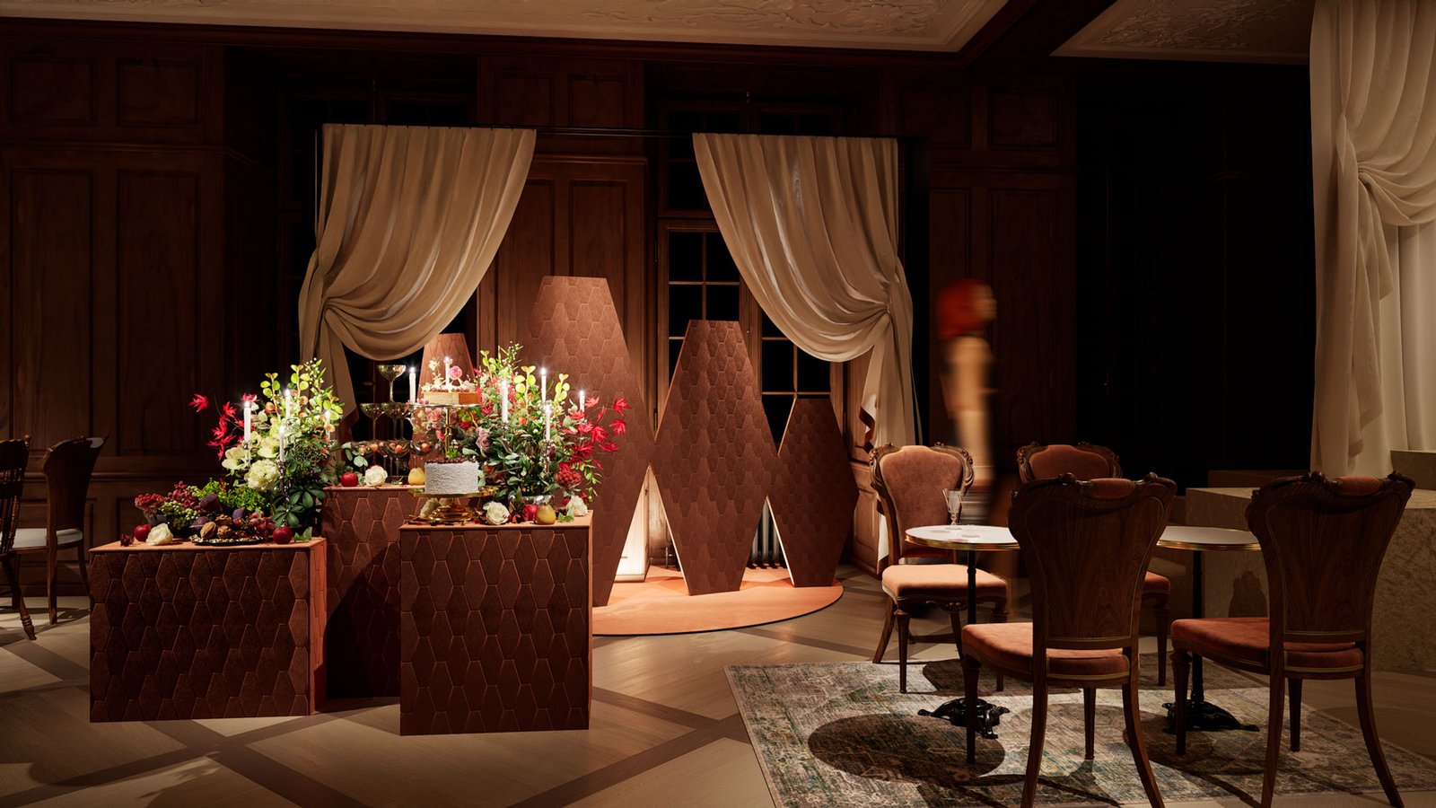 Cartier, dîner à Zurich – rendu 3D photoréaliste (vue 3)