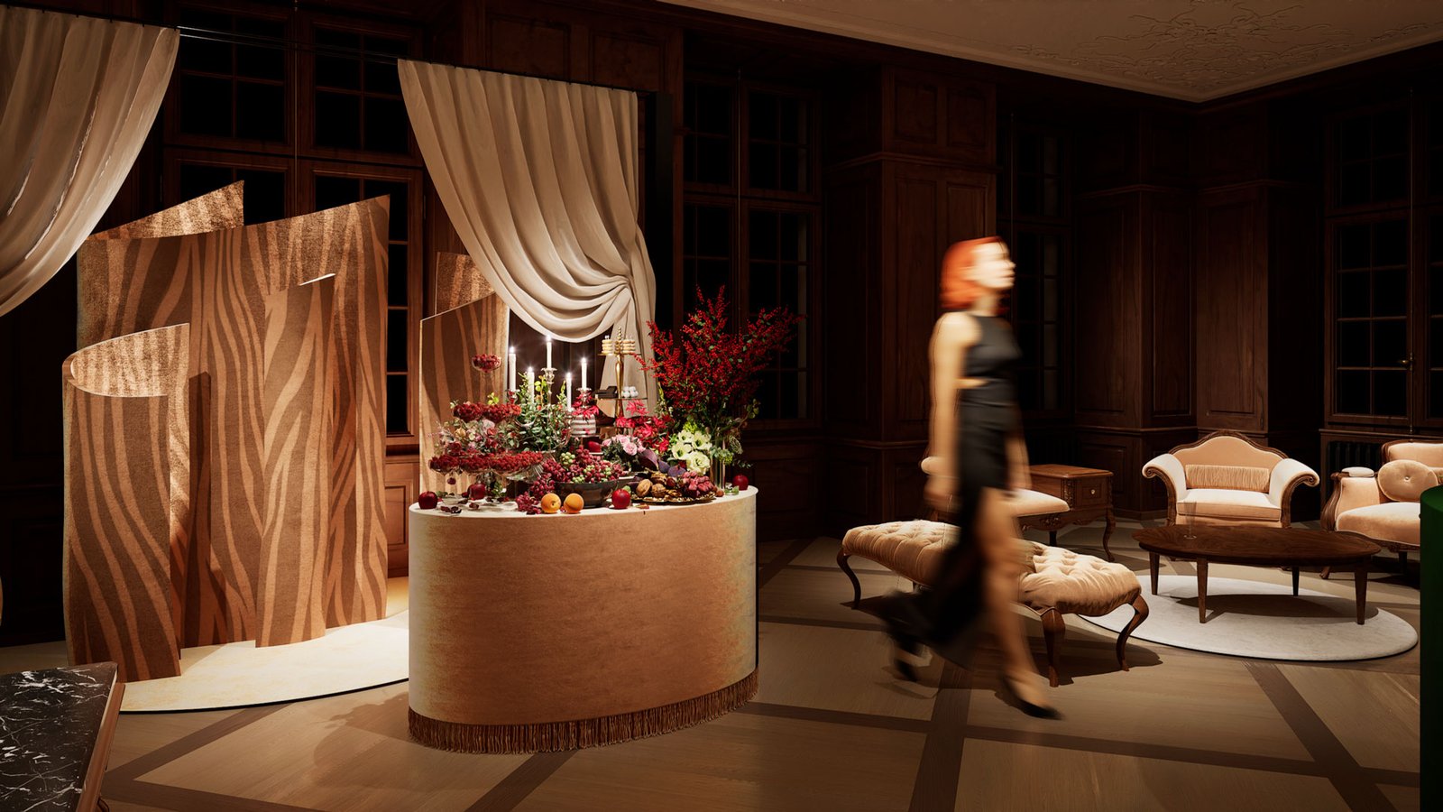 Cartier, dîner à Zurich – rendu 3D photoréaliste (vue 6)