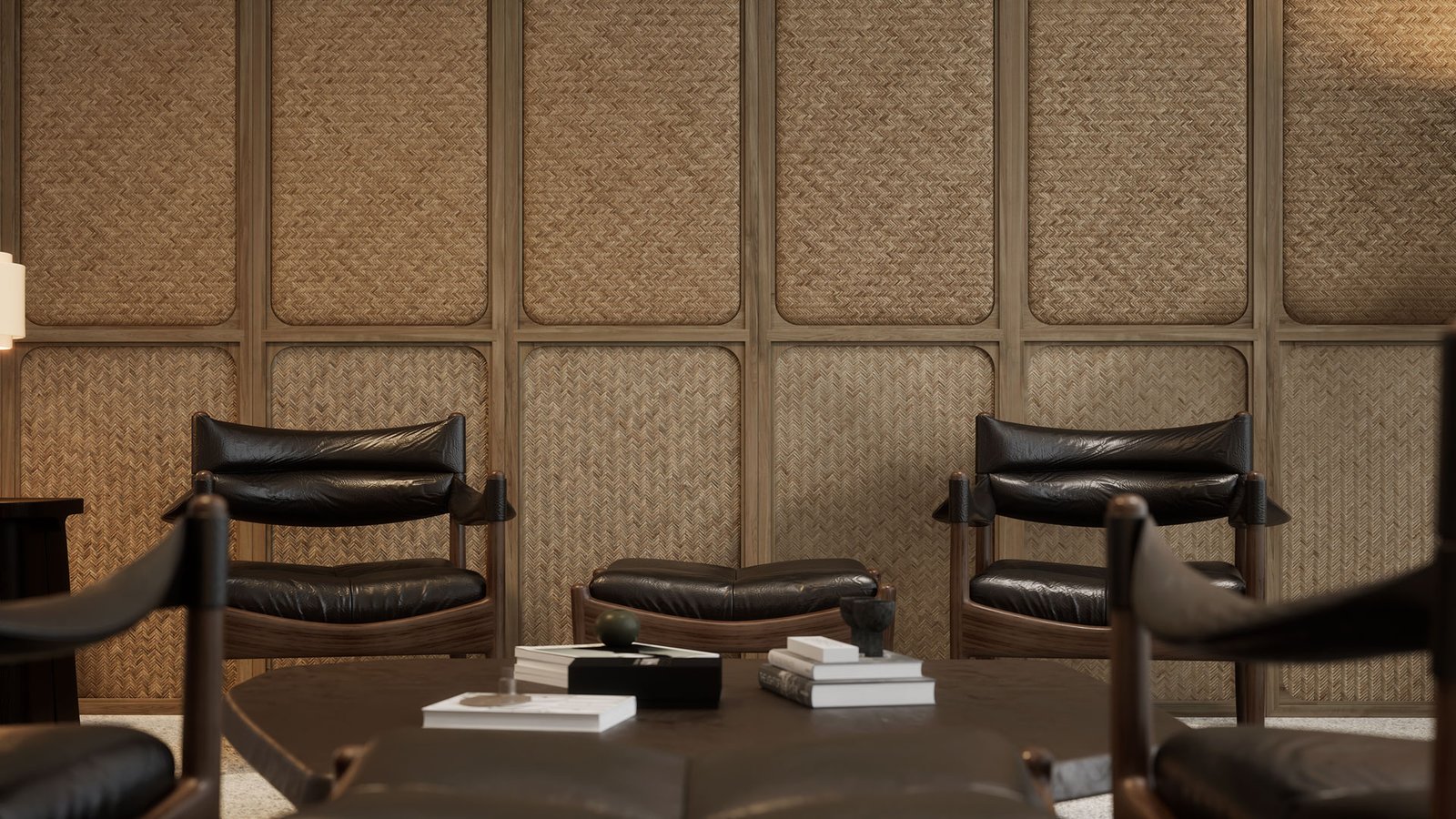 Louis Vuitton Hong Kong – rendu 3D photoréaliste, salle de réunion (vue 1)
