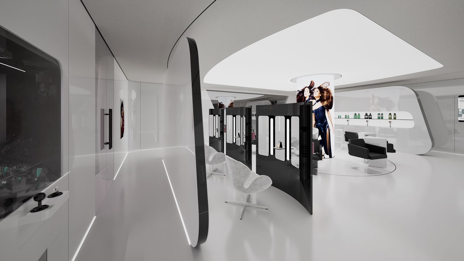 L'Oréal pop-up Saint-Lazare – rendu 3D photoréaliste (vue 2)