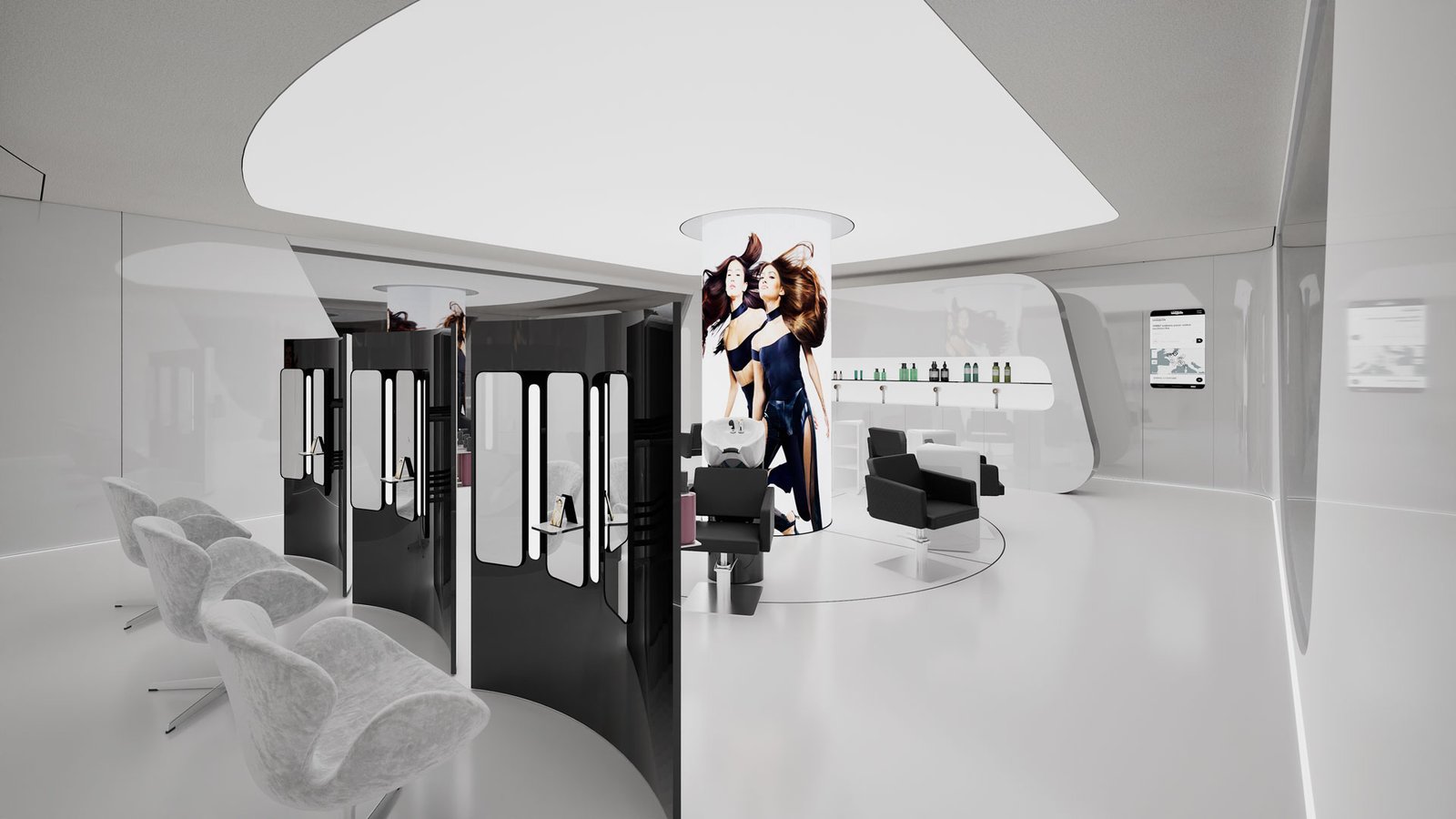 L'Oréal pop-up Saint-Lazare – rendu 3D photoréaliste (vue 3)