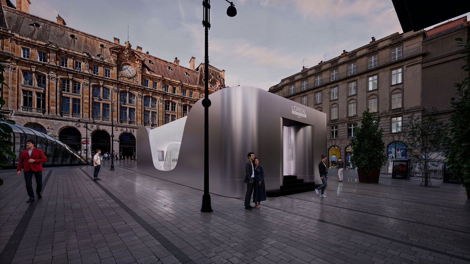 L'Oréal pop-up Saint-Lazare – rendu 3D photoréaliste (vue 7)