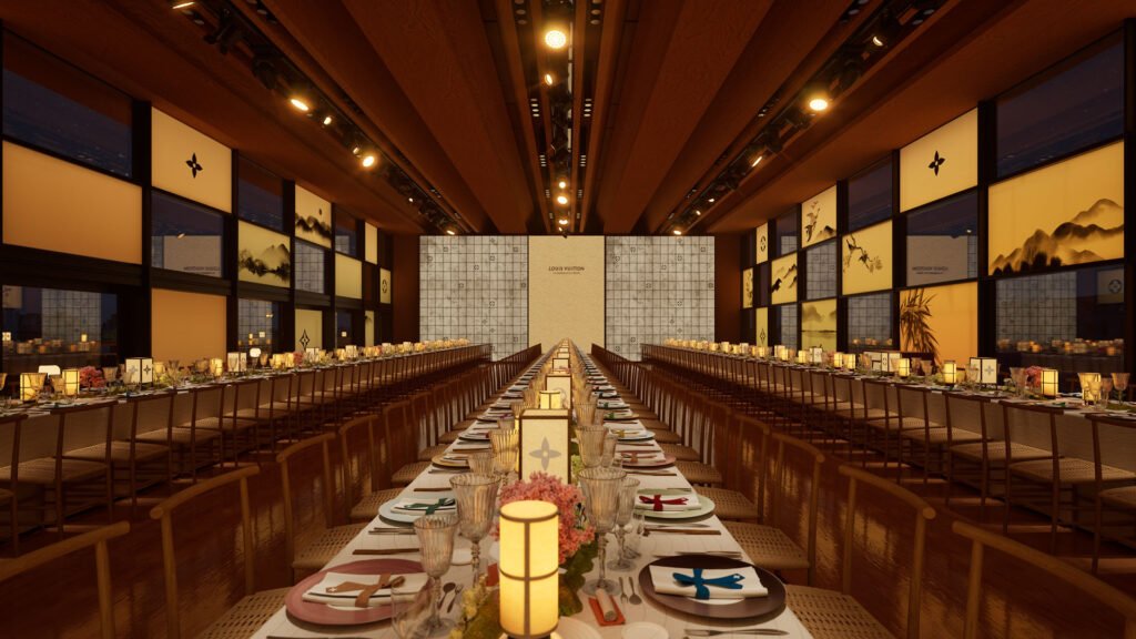 Louis Vuitton Tokyo – rendu 3D photoréaliste (vue 1)