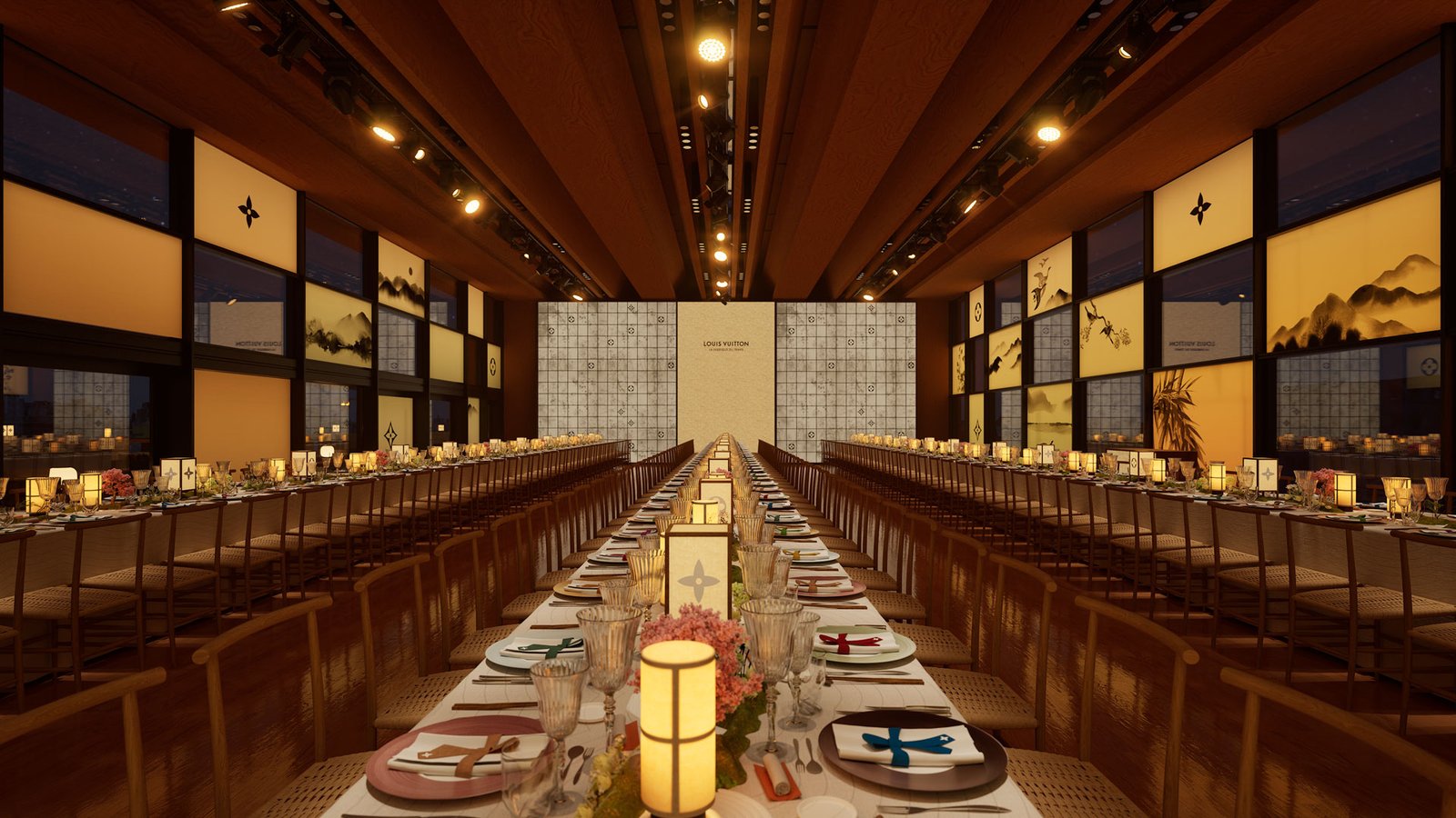 Louis Vuitton Tokyo – rendu 3D photoréaliste (vue 1)