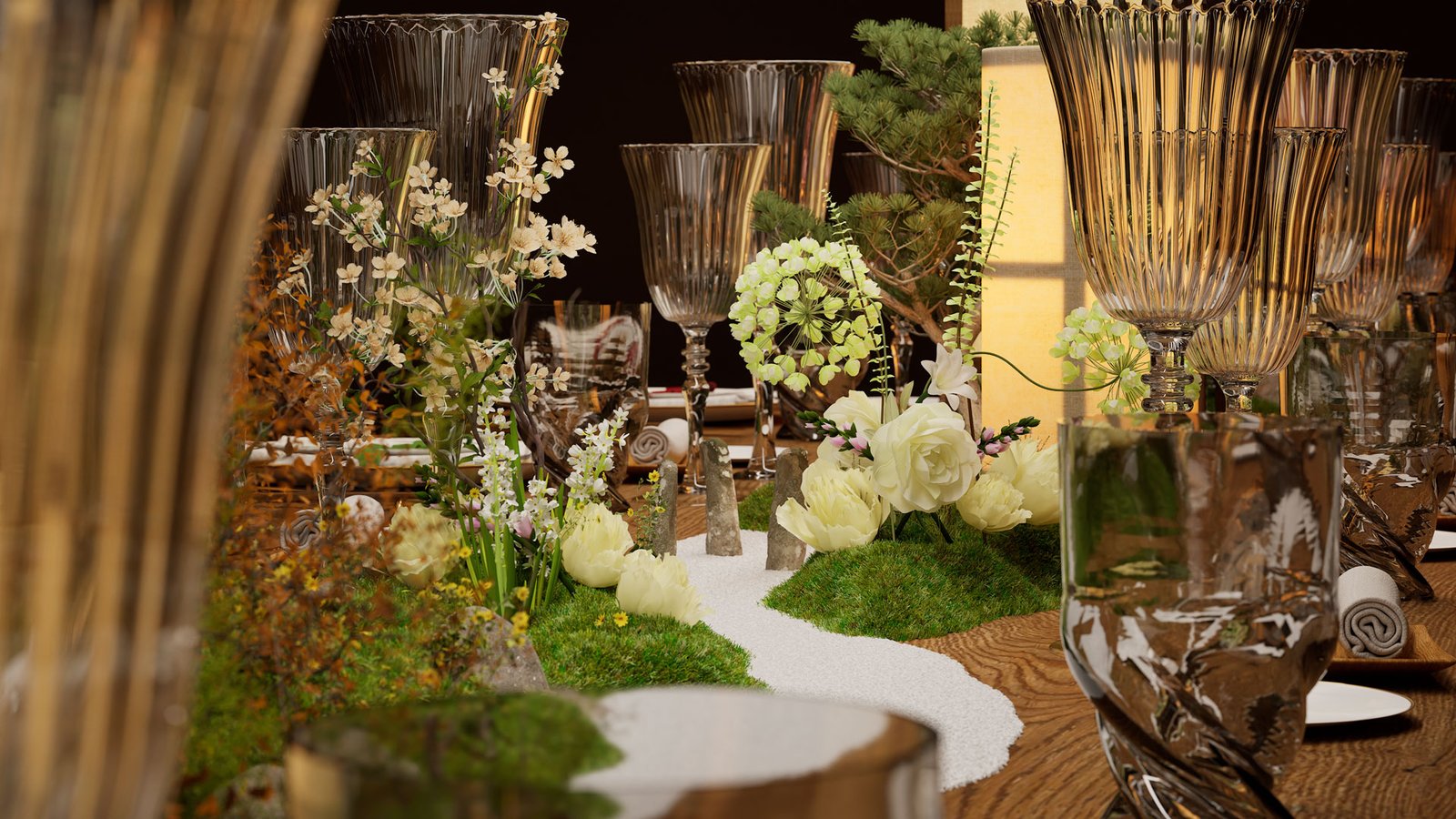 Louis Vuitton Tokyo – rendu 3D photoréaliste, art de la table (vue 6)