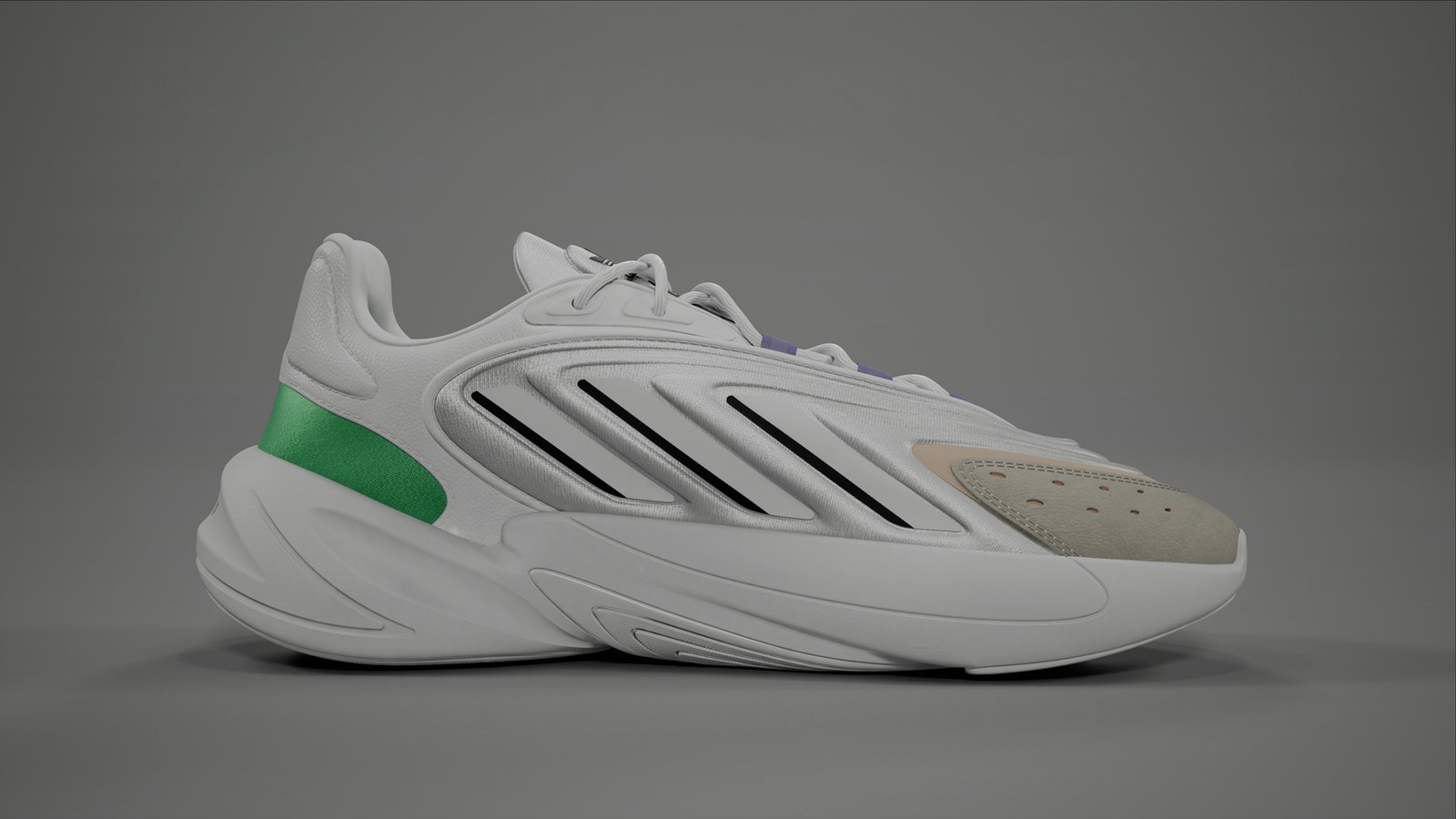 Adidas collection 2023 – rendu 3D produit, modèle Ozelia, vue latérale (vue 6)