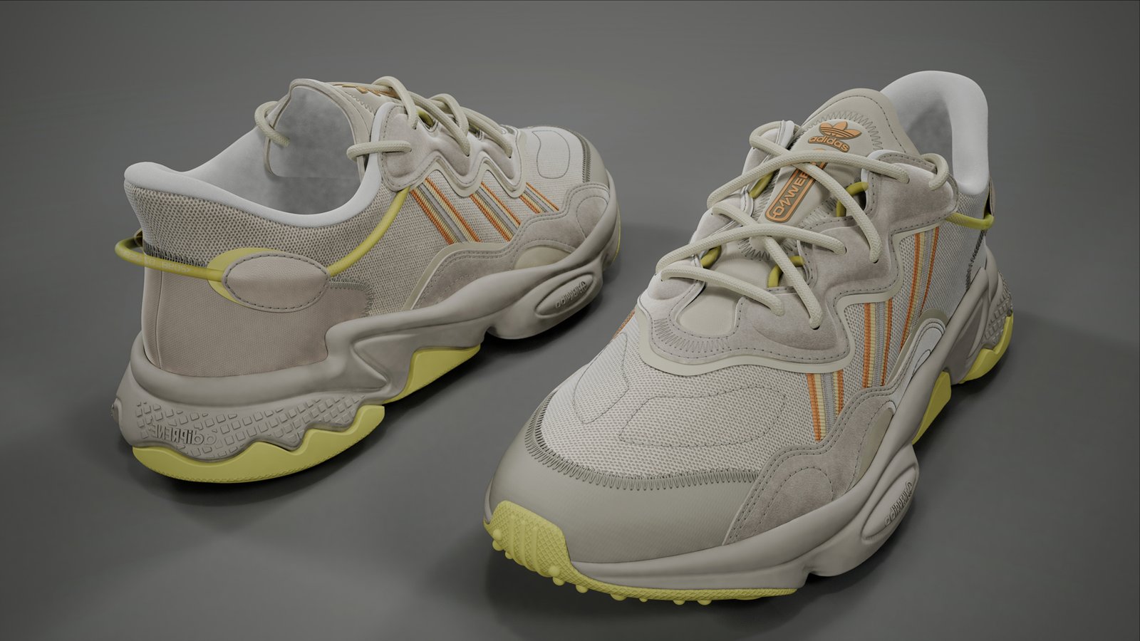 Adidas collection 2023 – rendu 3D produit, modèle Ozweego (vue 11)