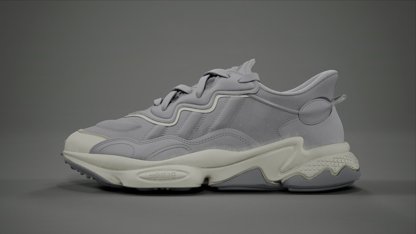 Adidas collection 2023 – rendu 3D produit, modèle Ozweego, vue médiale (vue 12)