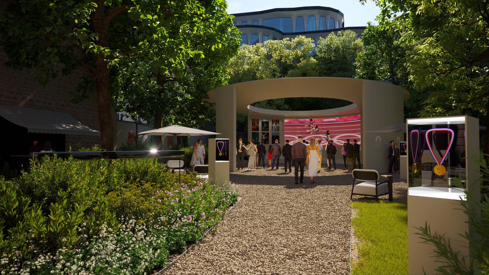 LVMH, Jeux olympiques 2024 – rendu 3D photoréaliste (vue 1)