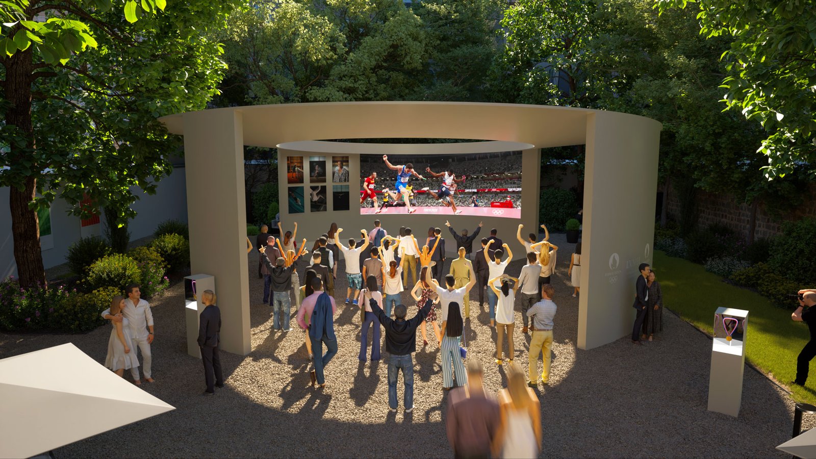LVMH, Jeux olympiques 2024 – rendu 3D photoréaliste (vue 2)
