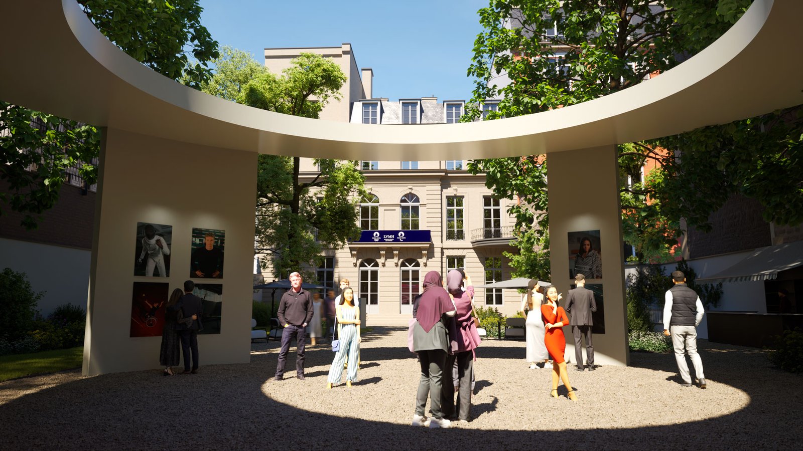 LVMH, Jeux olympiques 2024 – rendu 3D photoréaliste (vue 4)